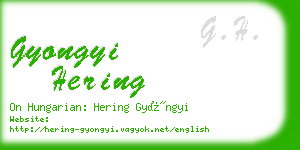 gyongyi hering business card